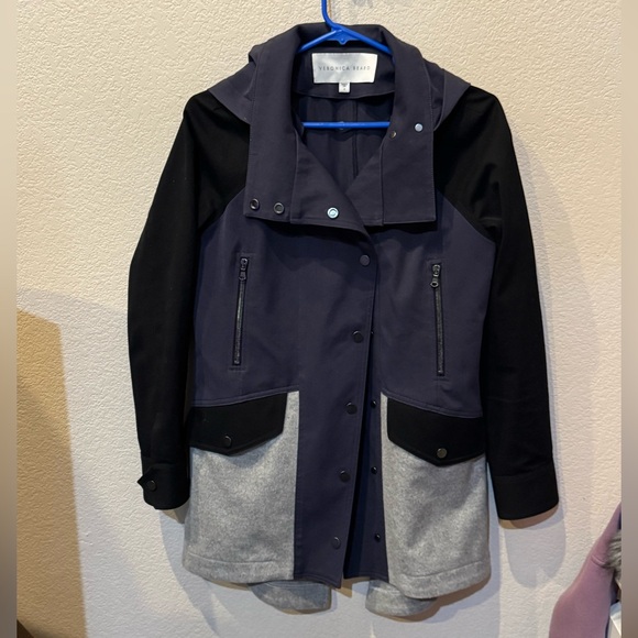 Veronica Beard Colorblock Cashmere Blend Coat 4 - Picture 3 of 6